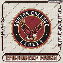 NCAA Logo Embroidery Files, NCAA Boston College Eagles Embroidery Designs, Boston College Machine Embroidery Design