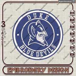 NCAA Logo Embroidery Files, NCAA Duke Blue Devils Embroidery Designs, Duke Blue Devils Machine Embroidery Design