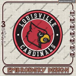 NCAA Logo Embroidery Files, NCAA Louisville Cardinals Embroidery Designs, Louisville Cardinals Machine Embroidery Design