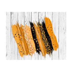 glitter brush stroke background black orange, sublimate download, leopard swash,  brush stroke, splash, cheetah background, paint splatter