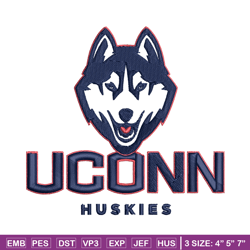 UConn Huskies embroidery design, UConn Huskies embroidery, logo Sport, Sport embroidery, NCAA embroidery.