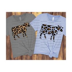 Leopard Cows Svg Dxf PNG, country, show time, heifer, Cut files, files for: silhouette, cricut, sublimate