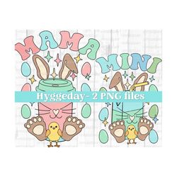 Matching Designs PNG, Digital Download, Easter, Sublimation, Mama, Mini, sublimate, boys, retro, cute, coffee, juice box, bunny, chick
