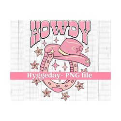 Howdy PNG, Digital Download, Sublimate, Sublimation, country, western, cowboy, cowgirl, rodeo, pink, cute, retro, vintage, preppy