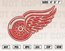 Detroit Red Wings Embroidery Designs, NFL Embroidery Design File Instant Download