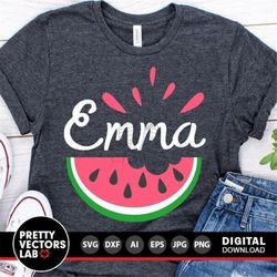 Watermelon Svg, Summer Cut File, Girls Svg Dxf Eps Png, Pink Watermelon Shirt Design, Kids Svg, Baby Clipart, Sublimatio