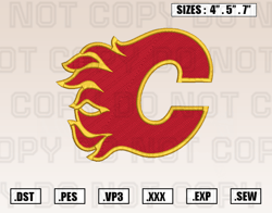 Calgary Flames Embroidery Designs, NFL Embroidery Design File Instant Download