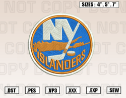New York Islanders Embroidery Designs, NFL Embroidery Design File Instant Download