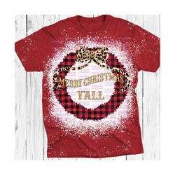 Merry Christmas Wreath PNG, Merry Christmas Y'all, Sublimation PNG, Christmas, Buffalo Plaid, Leopard, Cheetah, Bow,
