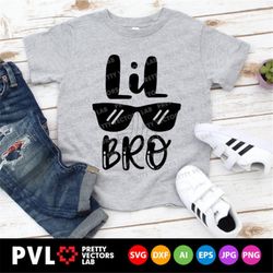 Lil Bro Svg, Little Brother Svg, Baby Boy Cut Files, Sibling Quote Svg Dxf Eps Png, Sunglasses Clipart, Kid Shirt Design