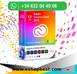 adobe creative cloud all apps plan (12 month official no trial or crack) 20 plud creative apps( photoshop,illustrator...