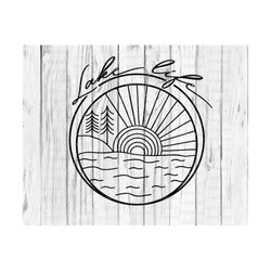 Lake Life SVG DXF PNG, vacation, boho, summer, sun, files for: Cricut, Silhouette, Sublimation