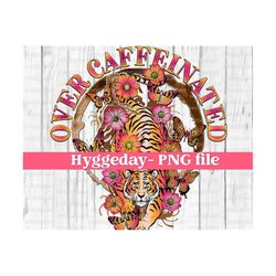 Coffee PNG, Digital Download, Sublimation, Sublimate, Design, printable, spring, floral, butterfly, tiger, cheetah, leopard, summer coffee