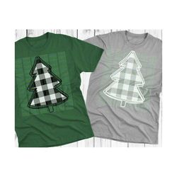 Plaid Christmas Tree Svg Dxf PNG, Doodle, buffalo plaid, hand drawn, scribble, cut files, file for: Cricut, Silhouette, Sublimate