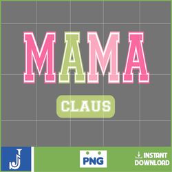 Retro Christmas Png, Mama Claus Png, Pink Christmas Png, Groovy Christmas Png