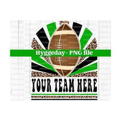School Spirit PNG, Sublimation Download, blank design, team colors, game day, kelly green, football, fall, autumn, cheetah, leopard,