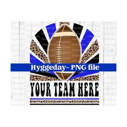School Spirit PNG, Sublimation Download, team colors, Blank design, game day, royal, black, football, fall, autumn, cheetah, leopard,
