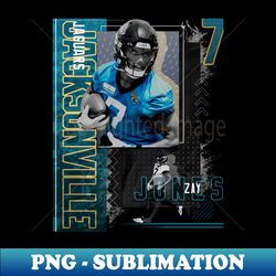 Zay Jones Football Paper Poster Jaguars 2 - PNG Transparent Digital Download File for Sublimation - Instantly Transform Your Sublimation Projects