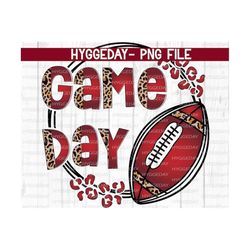 Game Day PNG, Sublimation Download, team colors, game day, football, fall, autumn, maroon, school spirit
