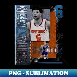 Quentin Grimes Basketball Paper Poster Knicks 2 - High-Resolution PNG Sublimation File - Vibrant and Eye-Catching Typography