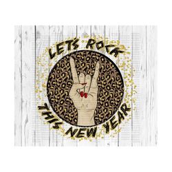 New Year PNG, Sublimation Download, leopard, Cheetah, rock, New Years, Happy New Years, sublimate