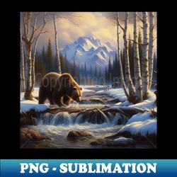 big bear - stylish sublimation digital download - perfect for creative projects