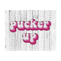 Pucker up PNG, Sublimation download, valentines day, love, retro, vintage, hippie, sublimate,