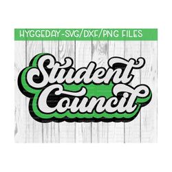 Retro Student Council Svg Dxf PNG, High School, School, Leader svg, Cricut, Silhouette,