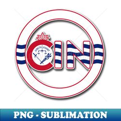 Cincinnati City Flag Roundel Design Circle CIN - Premium PNG Sublimation File - Bring Your Designs to Life