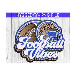 Glitter Football Png, Sublimate Download, team spirit, game day, royal blue, leopard, cheetah, graphics,
