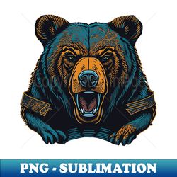 grizzly-bear illustration - sublimation-ready png file - transform your sublimation creations