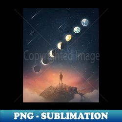 moon phases scene - Exclusive Sublimation Digital File - Vibrant and Eye-Catching Typography