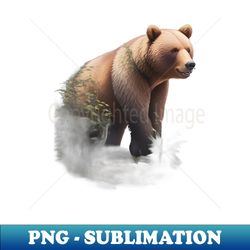 cute Grizzly bear - High-Quality PNG Sublimation Download - Bring Your Designs to Life