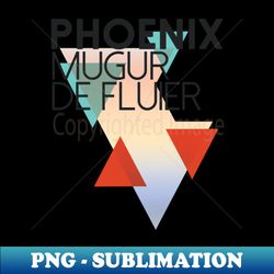 phoenix mugur de fluier - Retro PNG Sublimation Digital Download - Perfect for Creative Projects