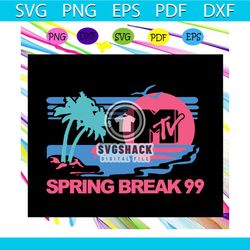 Mtv spring break 99,MTV Pastel Colors Beach Spring Break Logo TShirt, trending svg For Silhouette, Files For Cricut, SVG