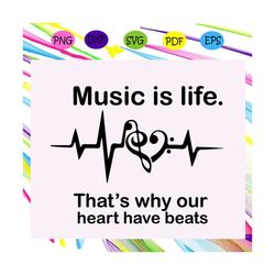 Music Is Life Svg, Music Svg, Music Life Svg, Music Gift Svg, Music Lover For Silhouette, Files For Cricut, SVG, DXF, EP