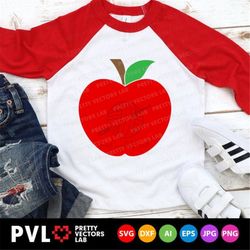 Apple Svg, Teacher Svg, Back to School Svg, Kids Cut Files, Apple Clipart, Monogram Svg Dxf Eps Png, School Shirt Design