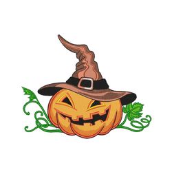 Halloween Pumpkin Embroidery Design, 4sizes, Instant Download