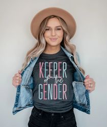 Keeper of the Gender Shirt Png, Gender Announcement Gift for Her, Cute Baby Announcement Shirt Png for Gender Reveal, Ge