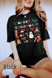 Comfort Colors, Merry Christmas tee, Christmas little things T-Shirt Png, hand drawing Christmas Shirt Png, Holiday Shir