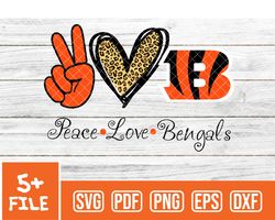 Cincinnati Bengals Svg , Peace Love  NfL Svg, Team Nfl Svg 08