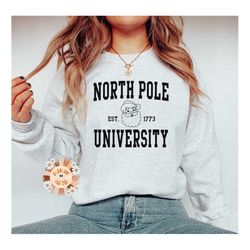 North Pole University SVG-Christmas Digital Design Download-Christmas SVG, Santa Claus png, North Pole sublimation, vars