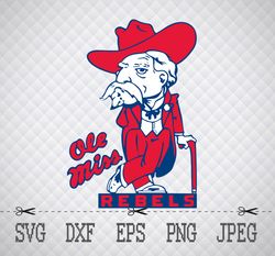 Ole Miss rebels Logo SVG,PNG,EPS Cameo Cricut Design Template Stencil Vinyl Decal Tshirt Transfer Iron on