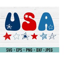 USA SVG | Fourth of July SVG | America Svg Files for Cricut Silhouette | 4th of July Svg | July 4th Shirt Svg | White Re