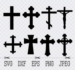 Christian cross SVG,PNG,EPS Cameo Cricut Design Template Stencil Vinyl Decal Tshirt Transfer Iron on