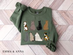 Cat Sweatshirt Png, Cat Sweater, Cat Crewneck Sweatshirt Png, Cat Shirt, Cat Mom Gift, Cat Lover Gift, Cat Mama Shirt, C