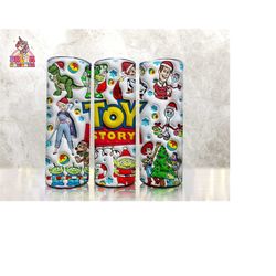 3D Inflated Cartoon Christmas Tumbler Wrap, Inflated Christmas Tumbler Png, Cartoon Png, You've Got A Friend In Me, To Infinity And Beyond