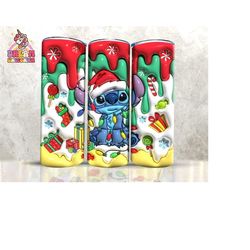 3D Inflated Christmas Tumbler, Inflated Cartoon Tumbler, Christmas Tumbler, 3D Tumbler Wrap, 20oz Skinny Tumbler, Cozy Vibes Tumbler Png