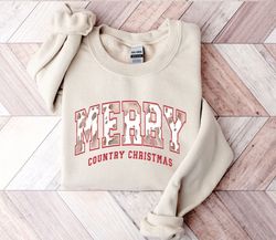 Merry Christmas Western Sweatshirt, Western Christmas Sweatshirt, Country Christmas Sweatshirt, iPrintasty , Cowboy Chri