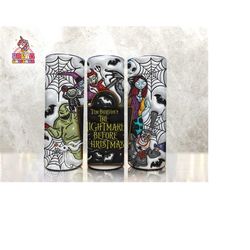 3d inflated horror character tumbler wrap, 20oz skinny tumbler, inflated halloween tumbler wrap, cartoon halloween tumbler png, tumbler wrap